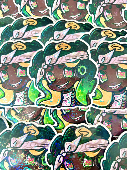Marina Sticker 3" Holographic Hearts