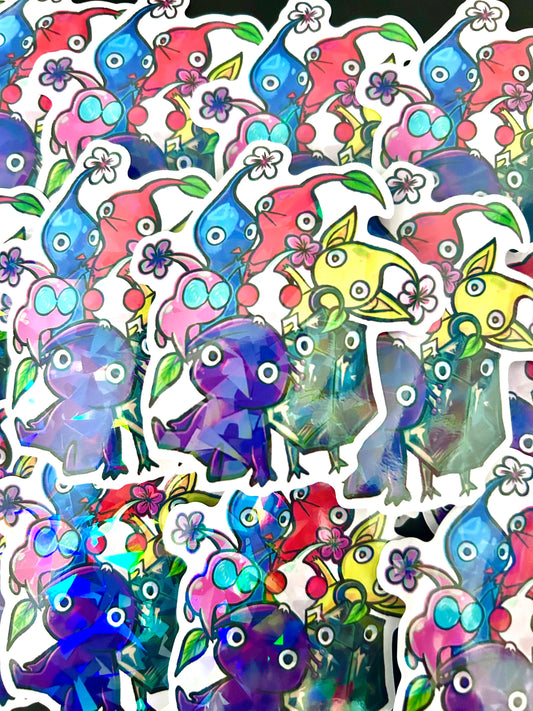 Pikmin Sticker 3" Shattered Holographic