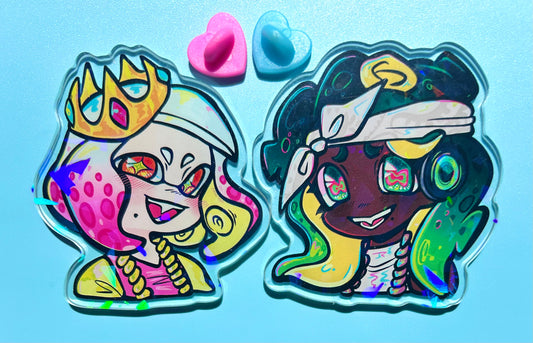 Pearl and Marina Holographic Pin Set